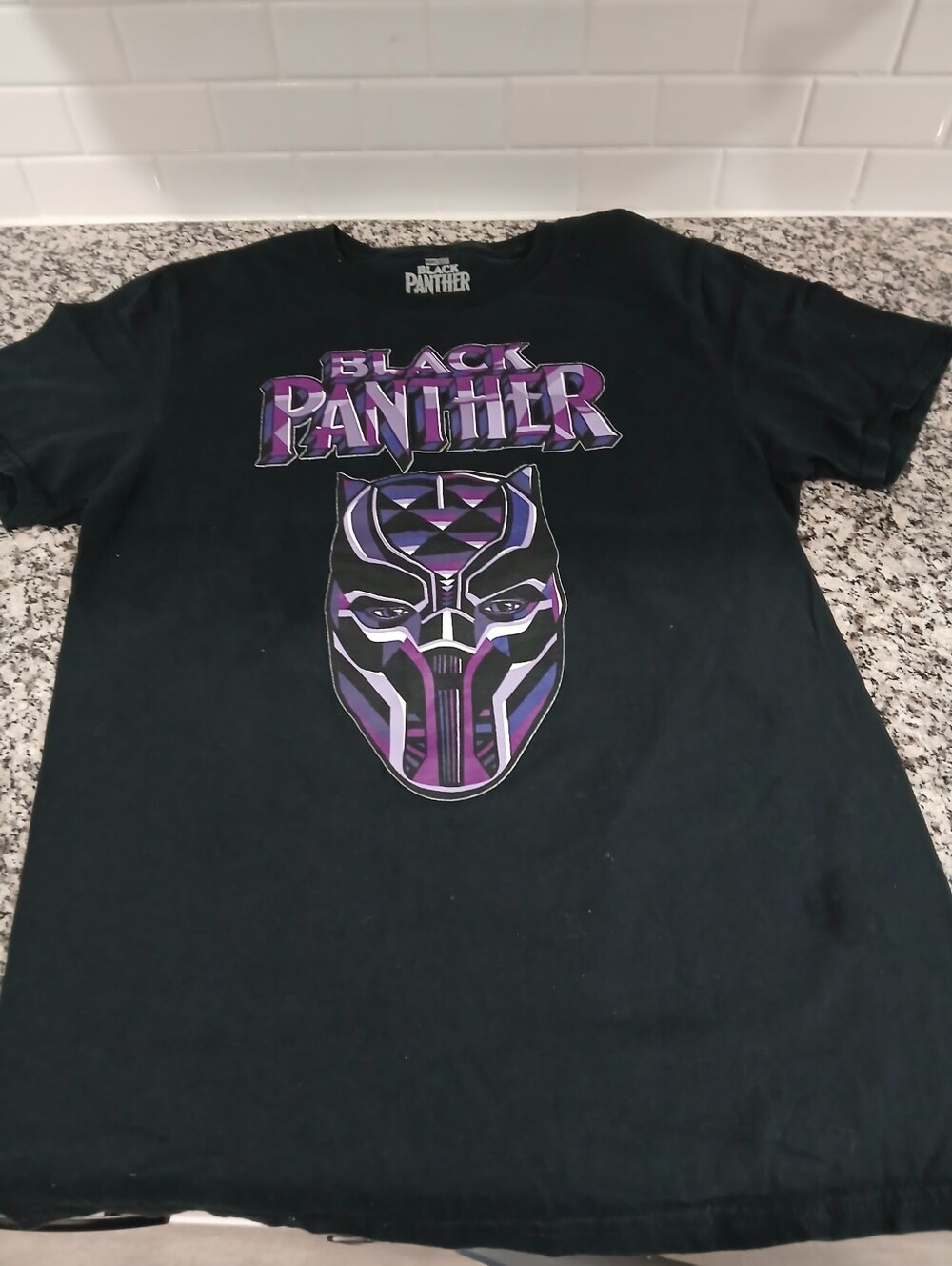 Black Panther Graphic Tee - Black & Purple